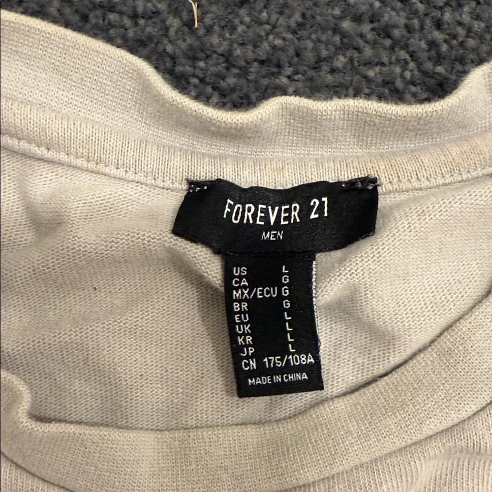 Forever 21 Eternal Graphic Long Sleeve Shirt - Cream and Black - Picture 2 of 3